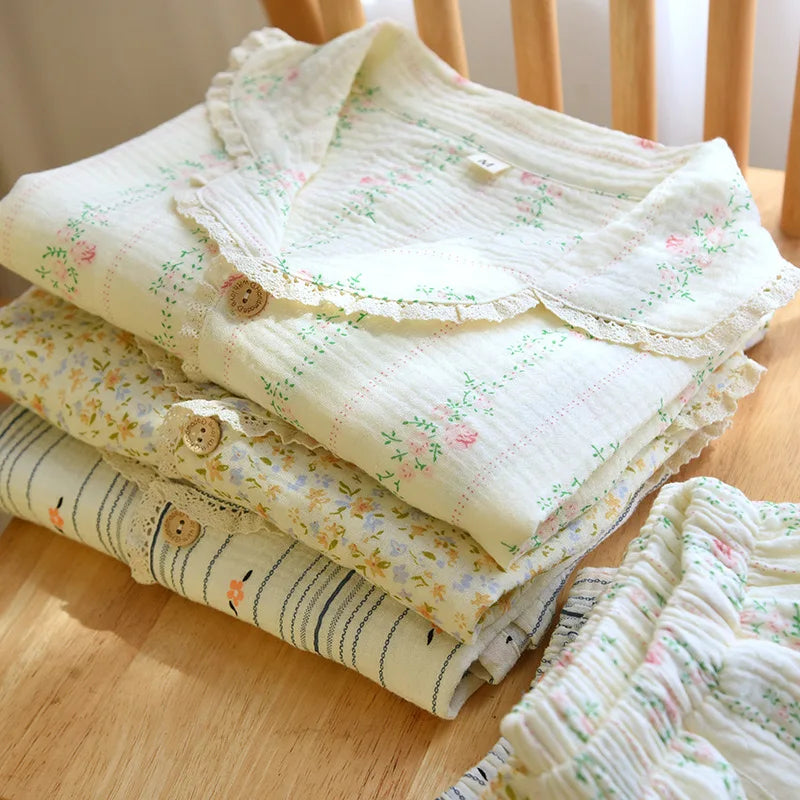 Das Bloom Set | 100% Musselin Baumwoll Pyjama