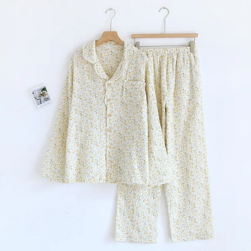 Das Bloom Set | 100% Musselin Baumwoll Pyjama
