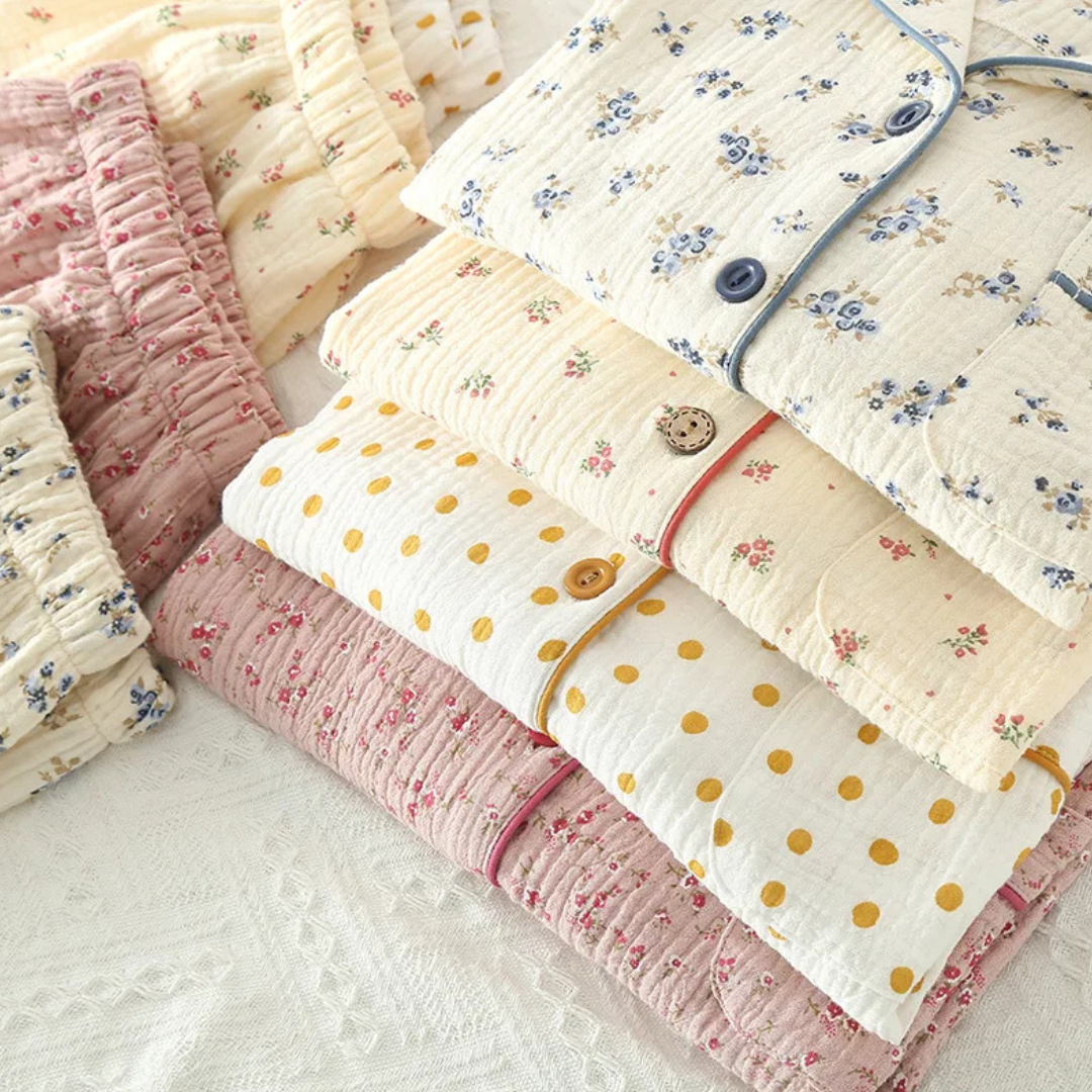 Flora - Musselin Baumwolle Pajama