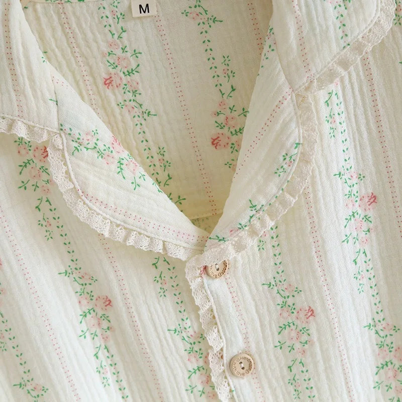 Das Bloom Set | 100% Musselin Baumwoll Pyjama