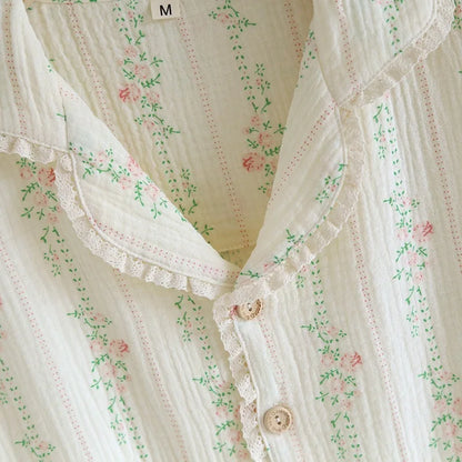 Das Bloom Set | 100% Musselin Baumwoll Pyjama