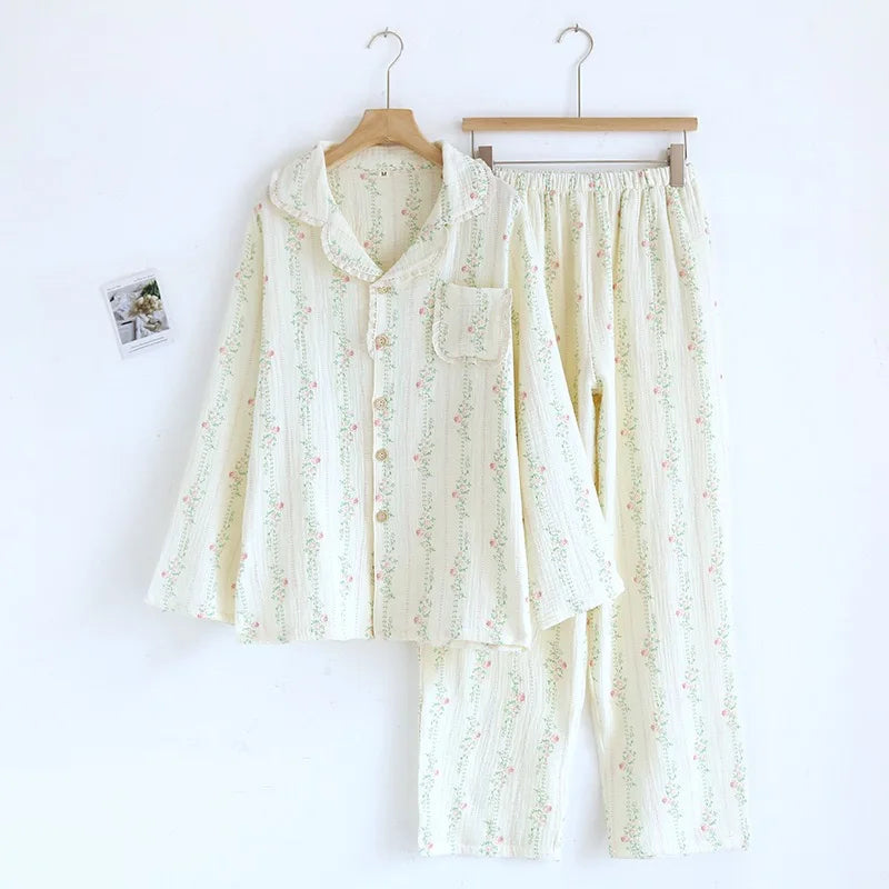 Das Bloom Set | 100% Musselin Baumwoll Pyjama