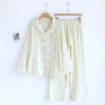 Das Bloom Set | 100% Musselin Baumwoll Pyjama