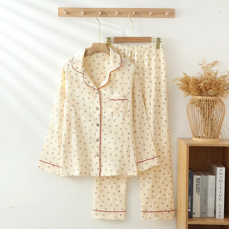 Flora - Musselin Baumwolle Pajama