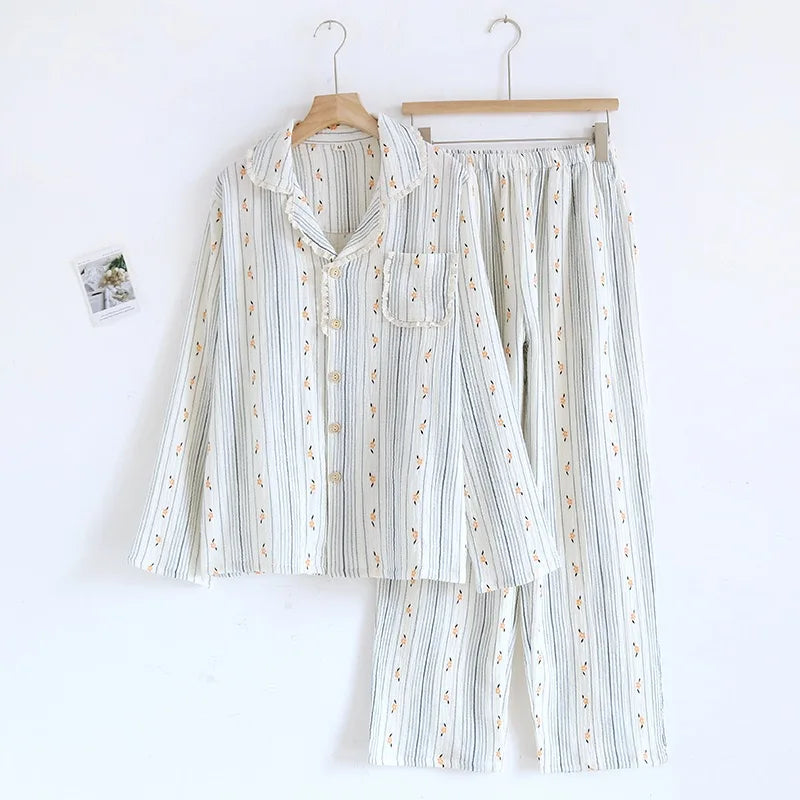 Das Bloom Set | 100% Musselin Baumwoll Pyjama