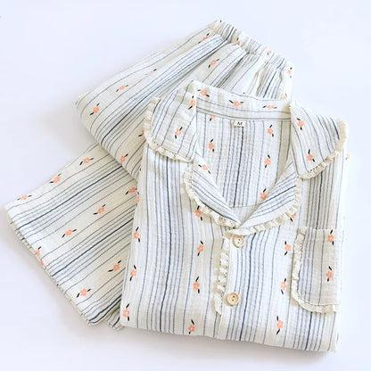 Das Bloom Set | 100% Musselin Baumwoll Pyjama