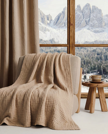 Die neue Winter Musselindecke – 100 % Musselin-Baumwolle (1+1 Gratis)