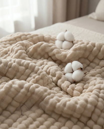 Die neue Winter Musselindecke – 100 % Musselin-Baumwolle (1+1 Gratis)